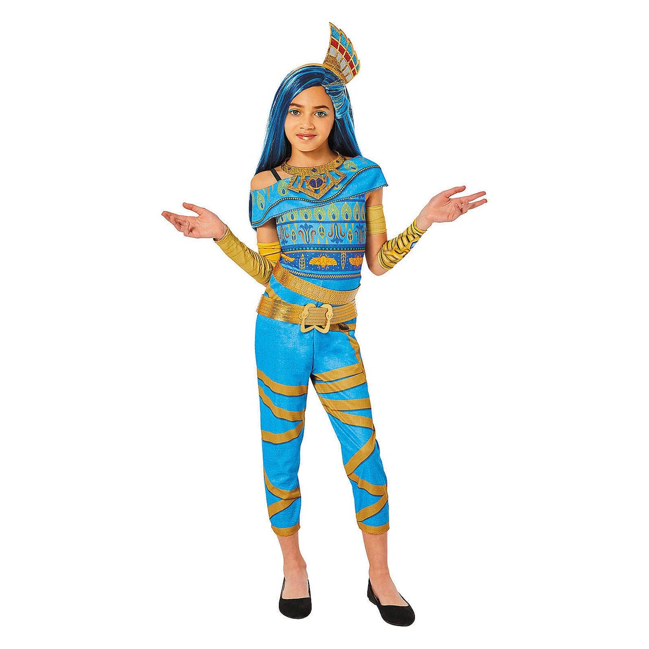 Kids Monster High Blue Gold Cleo De Nile Costume Officially Licensed Outfit